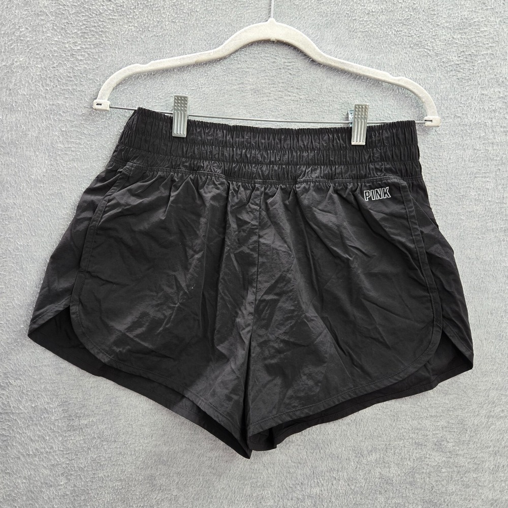 PINK Active Women Activewear‎ Shorts M Black Running High Rise 3 in Inseam
